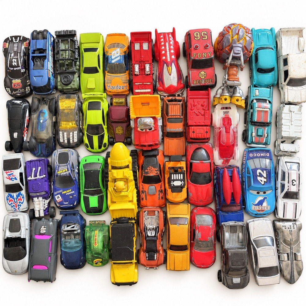 Mixed Toy Car Lot 36pc Diecast Porsche Ferrari Jeep Disney Cars Paw Patrol